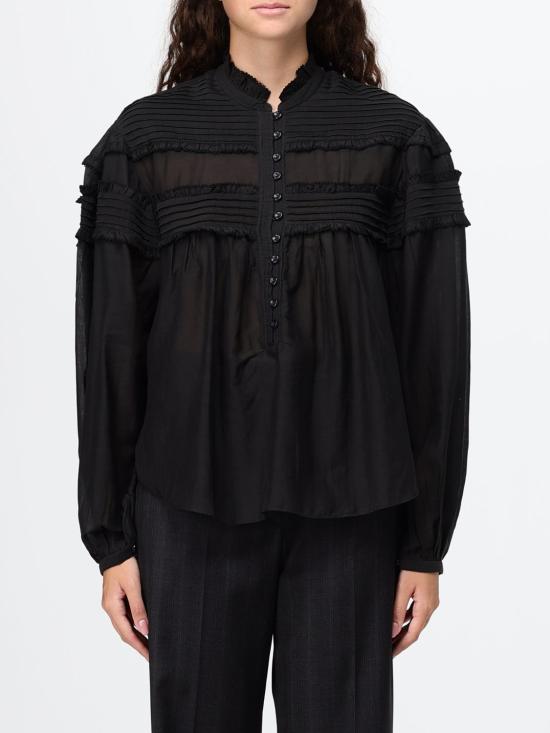 26FW 이자벨마랑에뚜왈 도안 블라우스 HT0914FBB3J04E 01BK Black