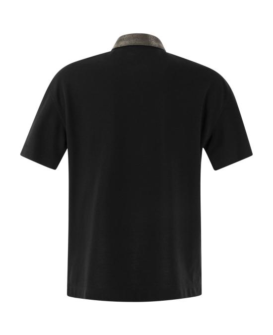  브루넬로 쿠치넬리 폴로 티셔츠 01a0b864 67bf 7cdf b26a f7a1b96e2f1e BLACK - BRUNELLO CUCINELLI