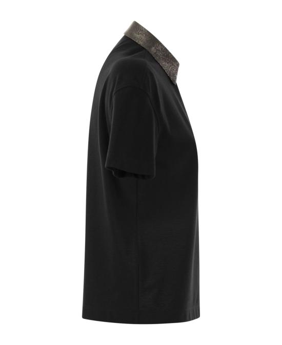  브루넬로 쿠치넬리 폴로 티셔츠 01a0b864 67bf 7cdf b26a f7a1b96e2f1e BLACK - BRUNELLO CUCINELLI