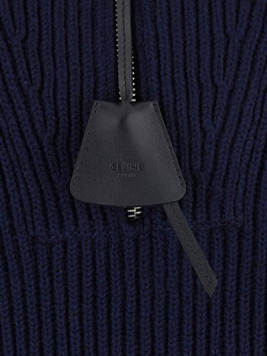26FW 셀린느 리브드 코튼 스웨트팬츠 리브드 코튼 스웨트팬츠 RY10T4S88 07MR Navy - CELINE