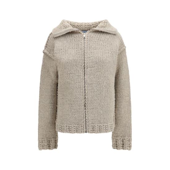 26FW 프라다 가디건 PRP25O56SOOO6574F0304BB GRAY