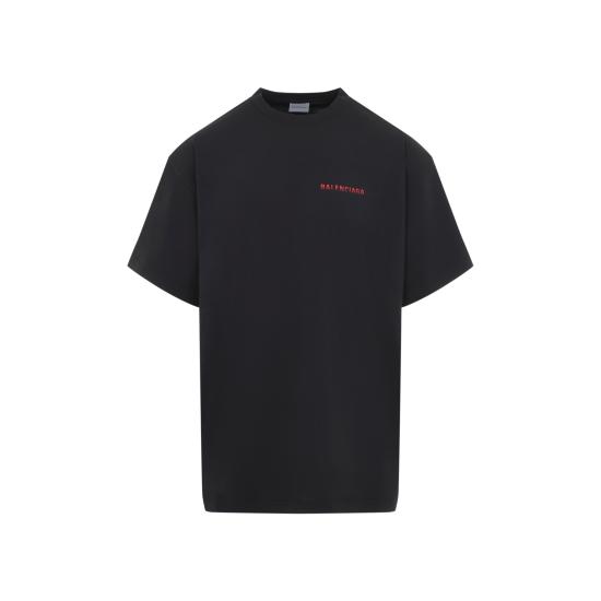26FW 발렌시아가 백 그래디언트 오버사이즈 티셔츠 850345 TVVE6 1000 BLACK - BALENCIAGA