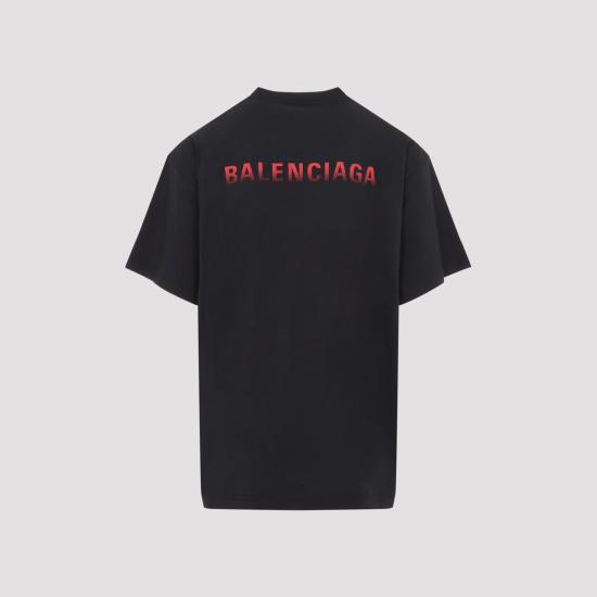 26FW 발렌시아가 백 그래디언트 오버사이즈 티셔츠 850345 TVVE6 1000 BLACK - BALENCIAGA