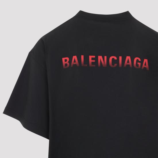 26FW 발렌시아가 백 그래디언트 오버사이즈 티셔츠 850345 TVVE6 1000 BLACK - BALENCIAGA