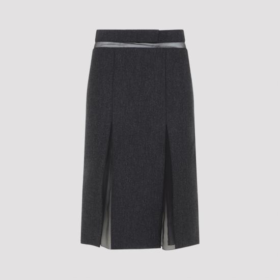 26FW 프라다 미디 스커트 P10B0SOOO 11H4 F0480 ARDESIA - PRADA