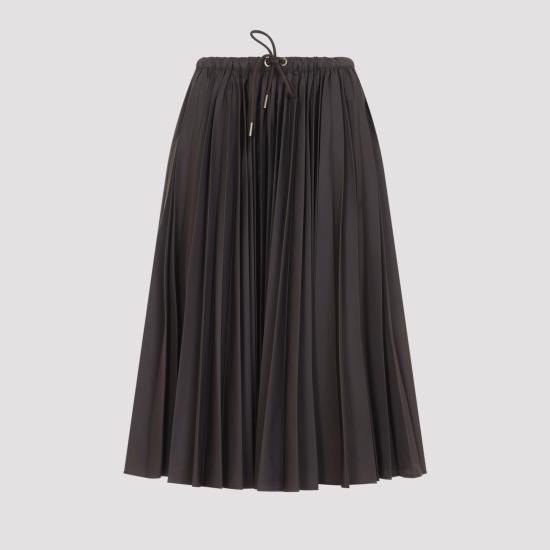 26FW 몽클레어 미디 스커트 L20932D00041 598AK 262 BROWN