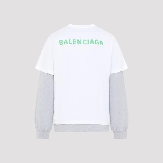 26FW 발렌시아가 하이브리드 더블 티셔츠 871497 TTVJ1 9163 APPLE GREEN - BALENCIAGA