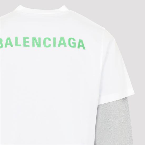 26FW 발렌시아가 하이브리드 더블 티셔츠 871497 TTVJ1 9163 APPLE GREEN - BALENCIAGA