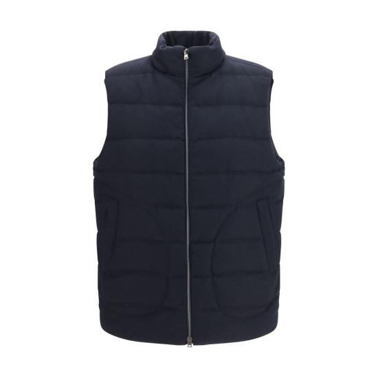 26FW 에르노 울 플란넬 스탠드 칼라 다운 베스트 HEPI0026ULE335039200BB NAVY