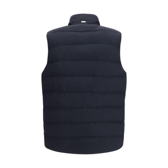 26FW 에르노 울 플란넬 스탠드 칼라 다운 베스트 HEPI0026ULE335039200BB NAVY - HERNO