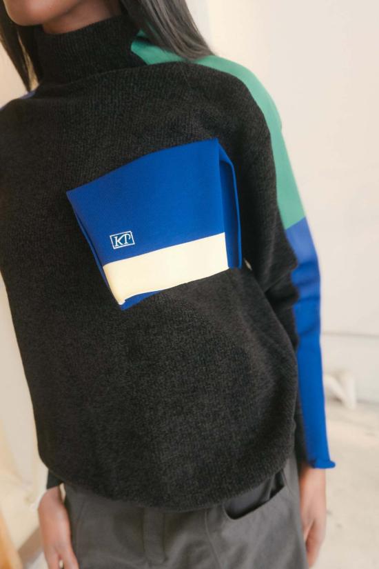  Kotohayokozawa 스웨터 코토하요코자와 패널 니트 탑 - OTHER BRANDS
