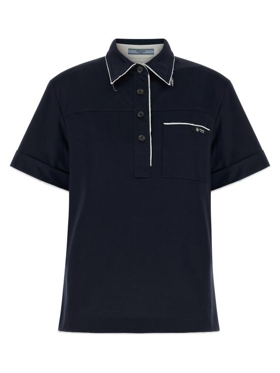 26SS 프라다 폴로 티셔츠 PR324795BM NAVY