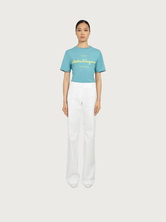  살바토레 페라가모 팬츠 01a0b0d8 262a 7347 9c3b 15d1e9d9f9ce WHITE - SALVATORE FERRAGAMO