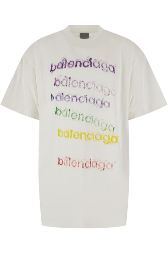 26FW 발렌시아가 반팔 티셔츠 850345TVVK9 9000 WHITE