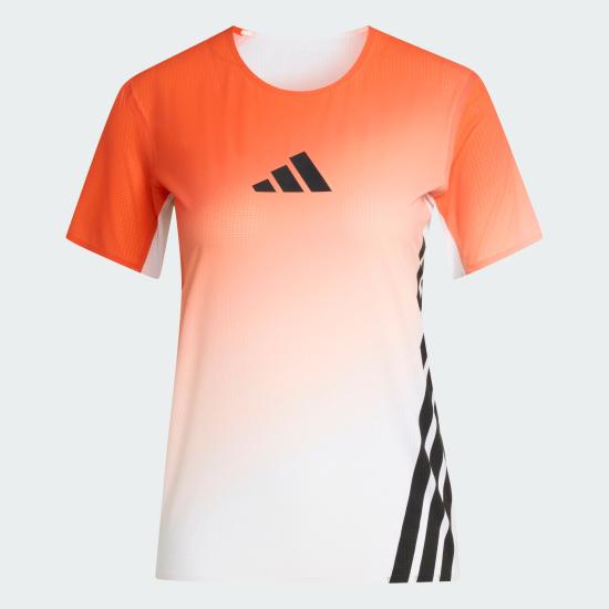  아디다스 반팔 티셔츠 JV6530 WHITE SEMI IMPACT ORANGE DOM