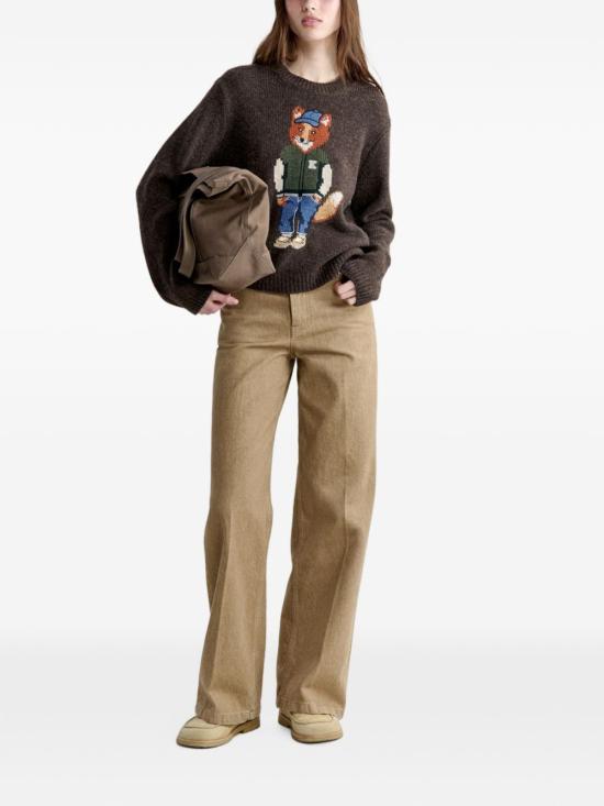  메종키츠네 스웨터 MRWKJ09KT12410553 AI26 BROWN - MAISON KITSUNE
