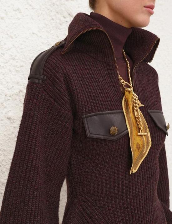  짐머만 스웨터 MASTER ULT 010523 MARRON 1 MAROON - ZIMMERMANN