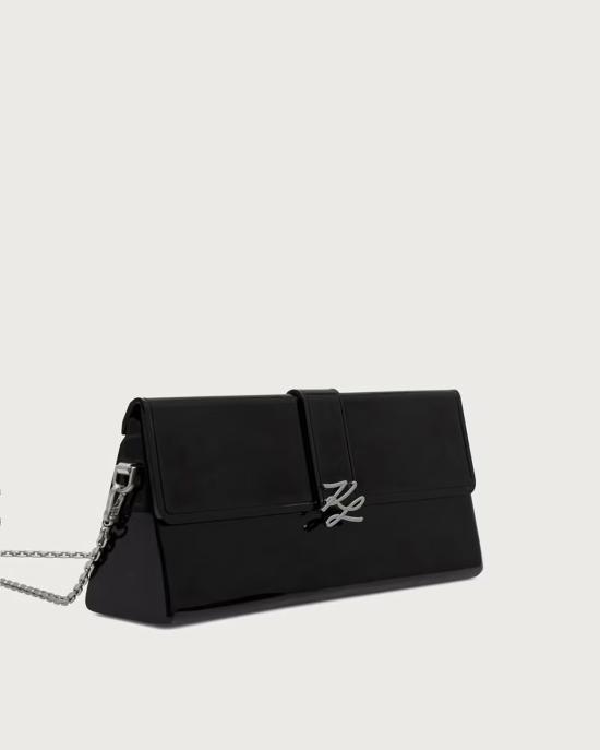 26FW 칼라거펠트 클러치/파우치 B4W30205 1AW black nickel NERO - KARL LAGERFELD