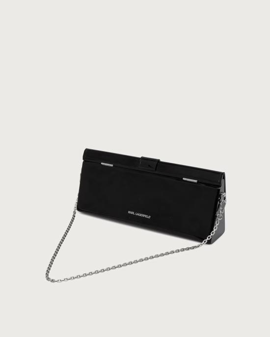 26FW 칼라거펠트 클러치/파우치 B4W30205 1AW black nickel NERO - KARL LAGERFELD
