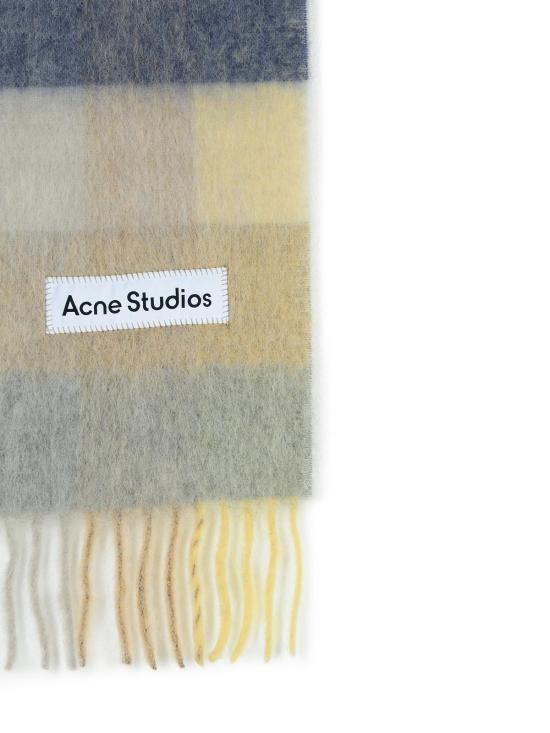 26FW 아크네 스튜디오 모헤어 체크 머플러 CA0084DL6 Beige - ACNE STUDIOS