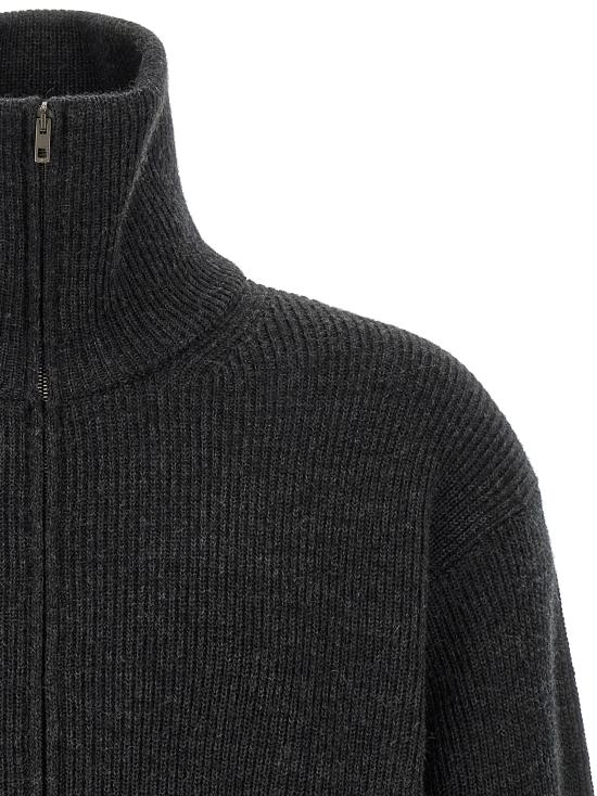 26FW 르메르 버진 울지퍼 가디건 버진 울지퍼 가디건 PO0051LK1068BK300 Gray - LEMAIRE