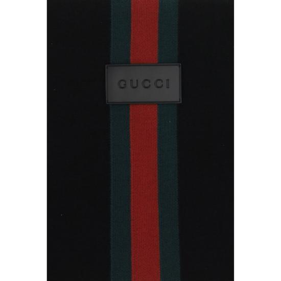 26FW 구찌 스트라이프 울 캐시미어 자카드 스카프 GUA007FJ4GALH1066BB BLACK - GUCCI