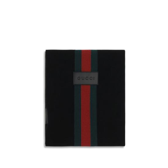 26FW 구찌 스트라이프 울 캐시미어 자카드 스카프 GUA007FJ4GALH1066BB BLACK