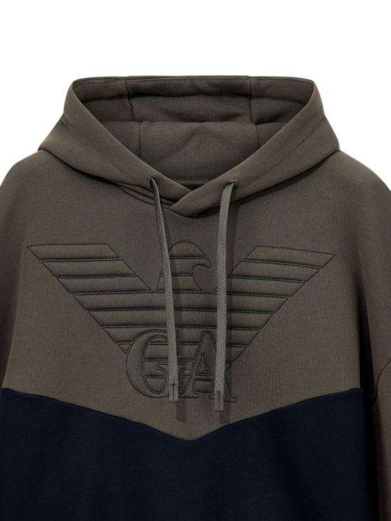  엠포리오 아르마니 후드 티셔츠 EM006472AF13713U6139 AI26 OLIVE - EMPORIO ARMANI