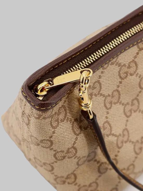 26FW 구찌 스트랩 & 웹 스트라이프 스몰 파우치 876055 BEIGE - GUCCI