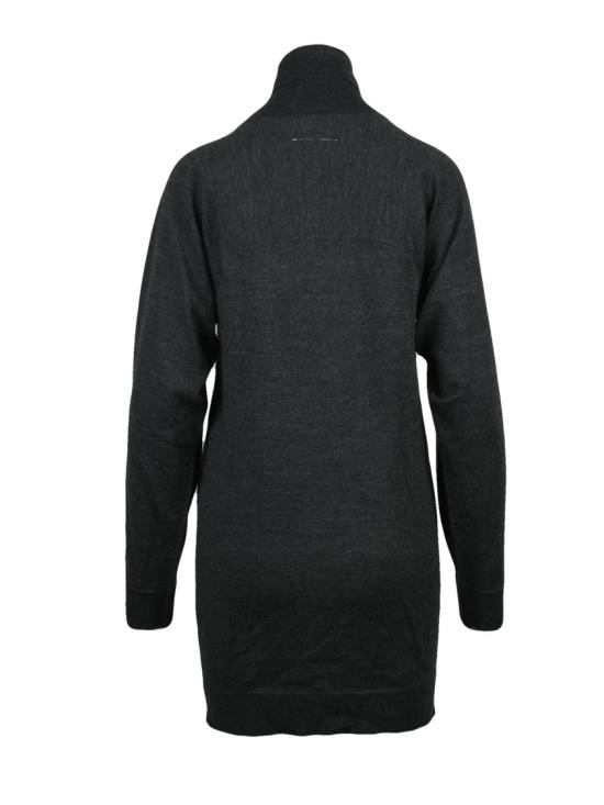 25FW MM6 메종마르지엘라 원피스 하이넥 니트 드레스, 슬림한 실루엣과 골지 디테일 - MM6 MAISON MARGIELA