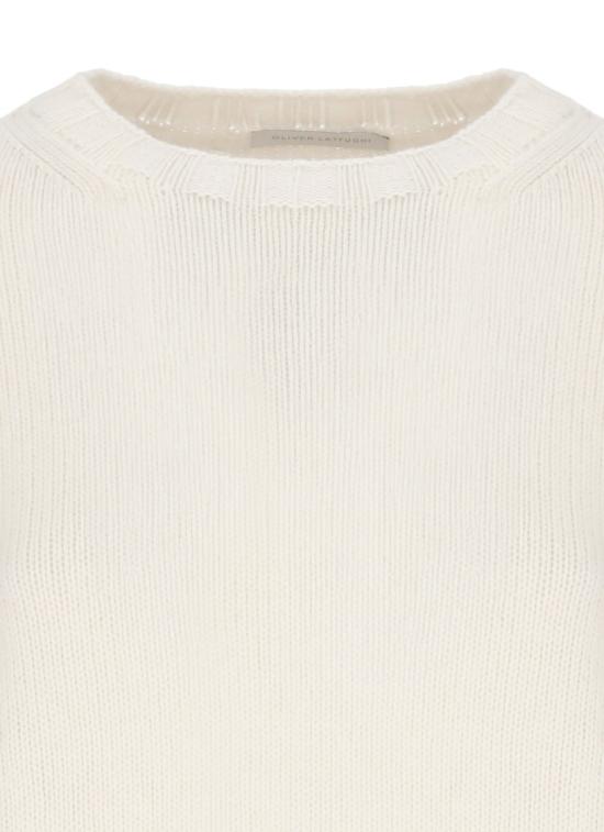 26FW 올리버 라투기 니트웨어 D315WSNATURALE White - OLIVER LATTUGHI