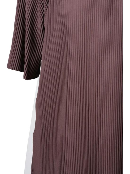 25FW 에르노 탑 갈색 질감의 주름 장식 폴리에스터 블라우스 - HERNO