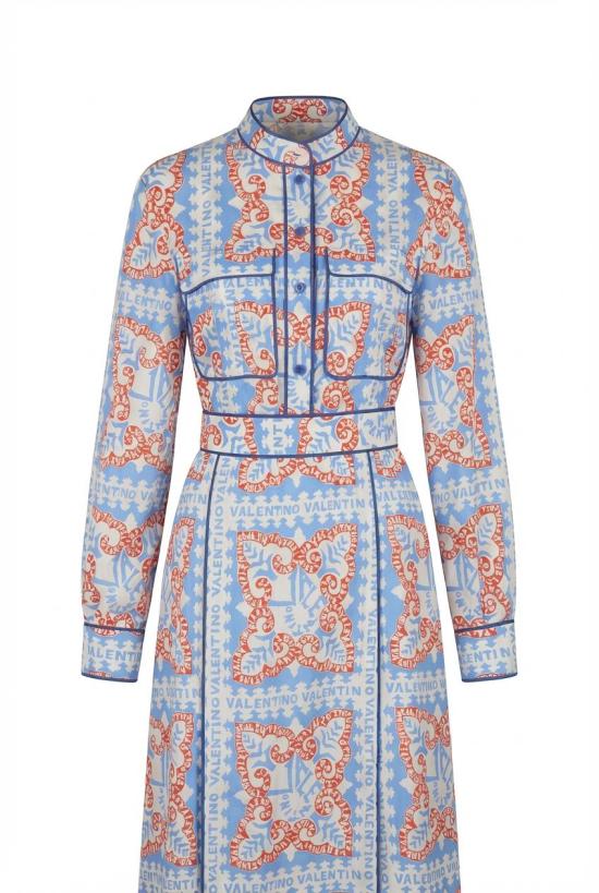  발렌티노 가라바니 원피스 01a0b0d8 502b 7c0b 8aa6 2cdc551899eb BLUE - VALENTINO GARAVANI