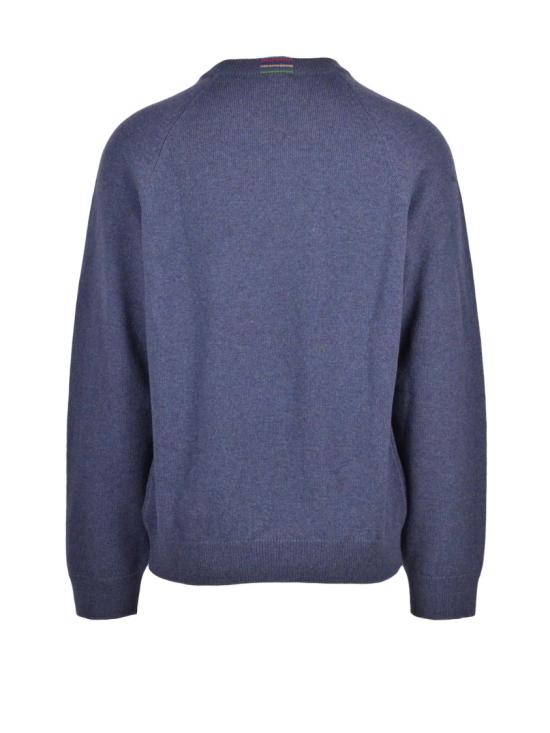 25FW 폴 스미스 니트웨어 블루 메리노 울 크루넥 스웨터 - PAUL SMITH