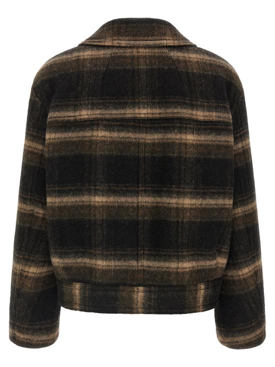 26FW 이자벨마랑에뚜왈 에뚜왈 길레안 체크 울 코트 MA0571FAD3D01EBKKI Brown - ISABEL MARANT ETOILE