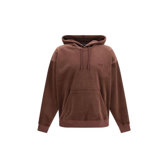 26FW 와이쓰리 후드 티셔츠 YKU2198NIGHTREDBB BROWN