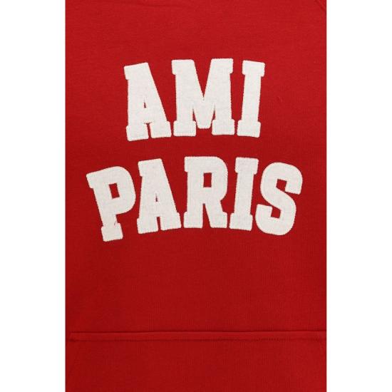 26FW 아미 후드 티셔츠 AMUSW803JE0273A202BB RED - AMI