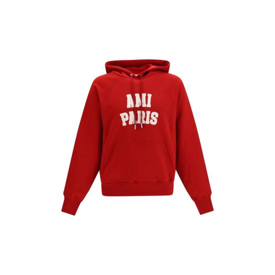 26FW 아미 후드 티셔츠 AMUSW803JE0273A202BB RED