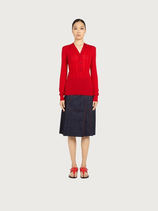  살바토레 페라가모 가디건 01a0b0bd e8c7 78c3 becc 3c15b0b9ed4e RED - SALVATORE FERRAGAMO