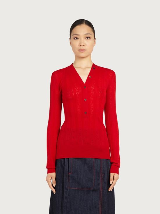  살바토레 페라가모 가디건 01a0b0bd e8c7 78c3 becc 3c15b0b9ed4e RED - SALVATORE FERRAGAMO