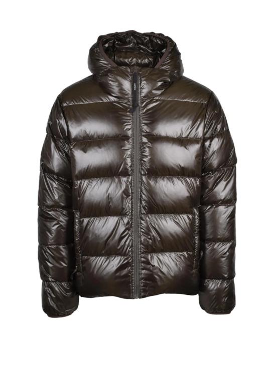 25FW 아스페시 자켓 녹색 광택 퀼팅 다운 폴리아미드 재킷