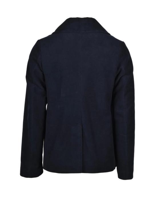 25FW 아스페시 자켓 클래식한 블루 피코트, 더블 브레스트 여밈과 구조적인 디자인 - ASPESI