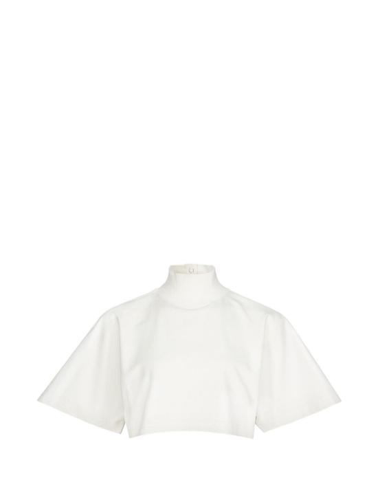 26FW 알라이아 반팔 티셔츠 AA9H0455J103D 000 WHITE
