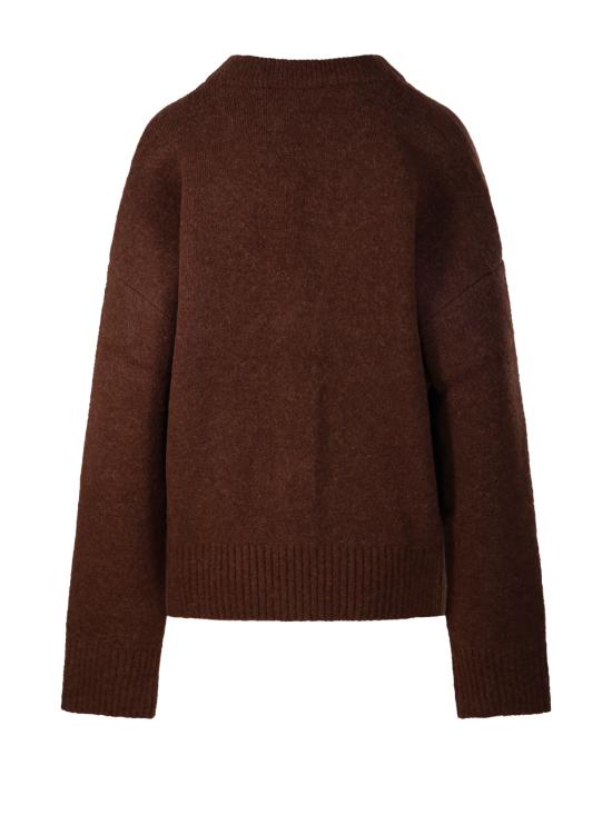 26FW 아미 빅 하트 로고 알파카 니트 가디건 UKC365 KN0135 A362 MARRON CHOCOLAT ECRU - AMI