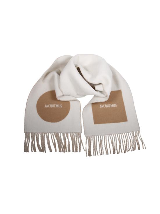 26FW 자크뮈스 롱드 카레 울 머플러 ACU00579AOT4044 015 MULTI BEIGE - JACQUEMUS