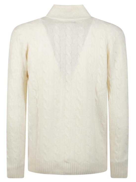 26FW 폴로 랄프로렌 포니 자수 케이블 니트 점퍼 710876766001 White - POLO RALPH LAUREN