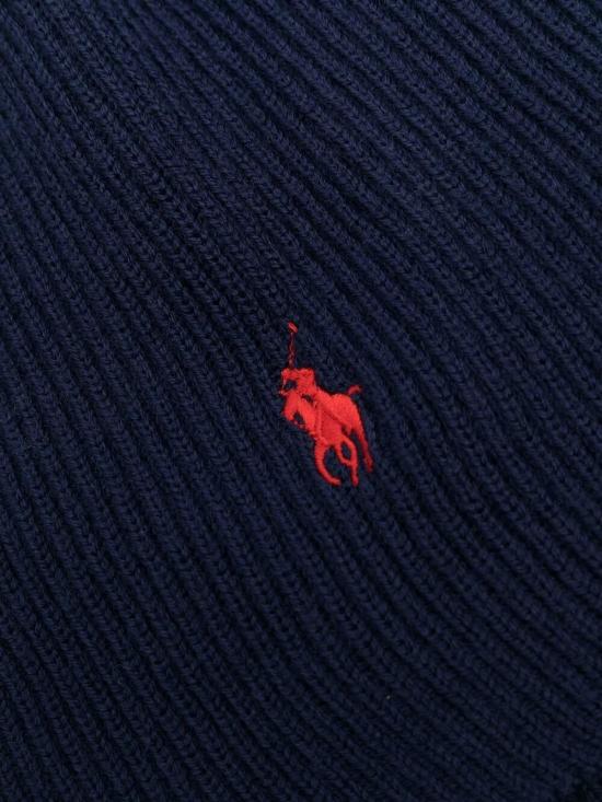 26FW 폴로 랄프로렌 포니 로고 자수 립 니트 스카프 710 886 136 002 HUNTER NAVY - POLO RALPH LAUREN