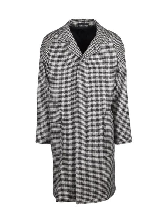 25FW 딸리아토레 자켓 화이트/블랙 테일러드 하운드투스 버진 울 코트