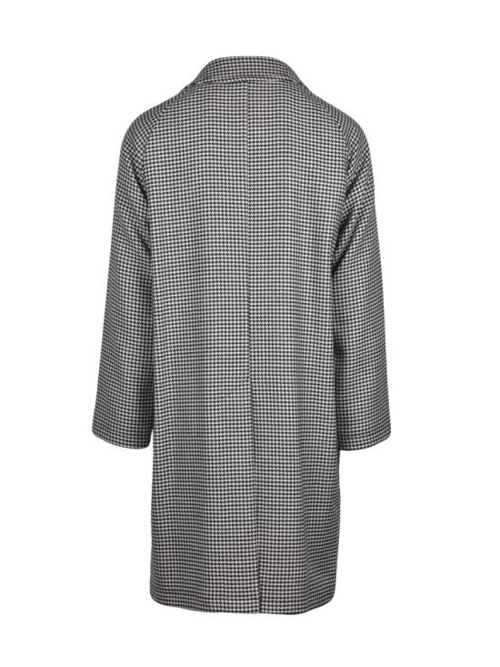 25FW 딸리아토레 자켓 화이트/블랙 테일러드 하운드투스 버진 울 코트 - TAGLIATORE