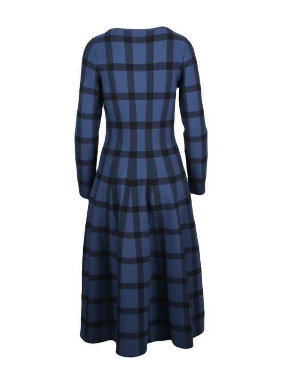 25FW Valenti 원피스 블루 컬러의 플레어 비스코스 혼방 스트레치 미디 드레스 - OTHER BRANDS